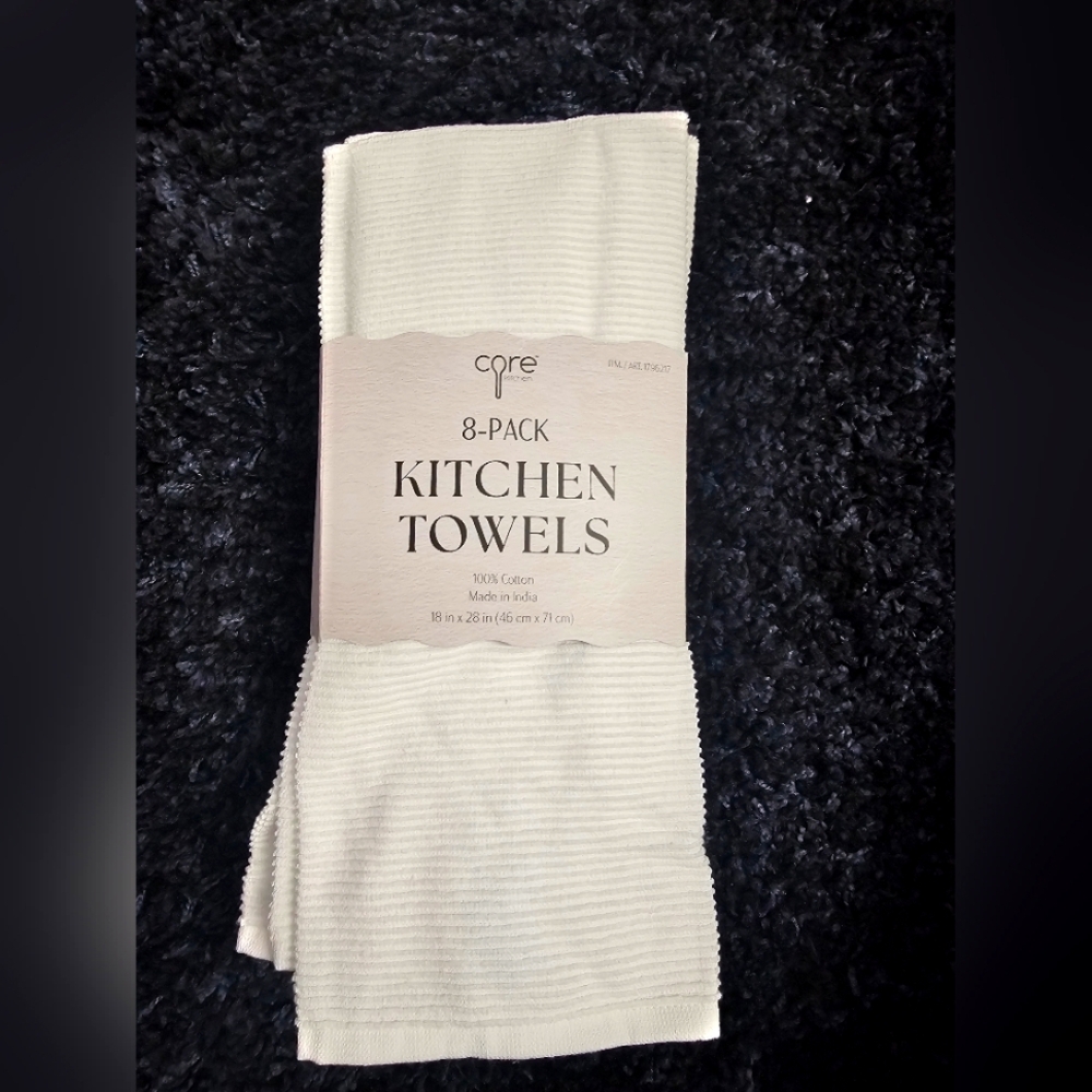 Home Kitchen Towels 8-Pack - Cream